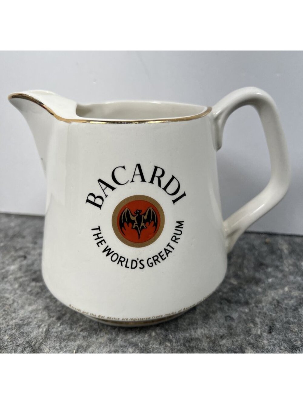 Bacardi Rum Pitcher Ceramic Arklow The World’s Greatest Rum